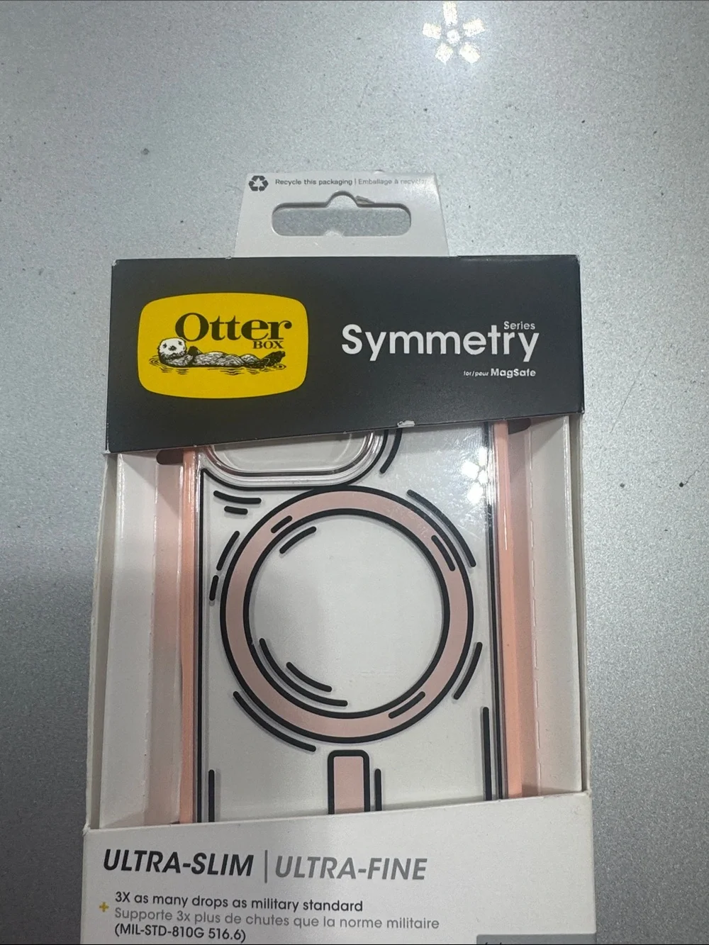 OtterBox Symmetry Series MagSafe Case for iPhone 16 Pro - Peach/Clear